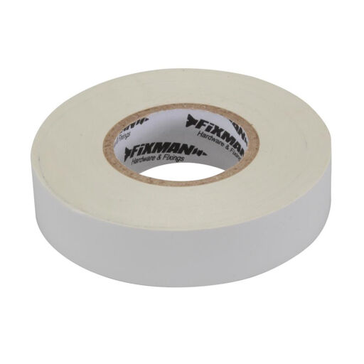 Fixman Insulation Tape, White, 19 mm, 33 m Image 1