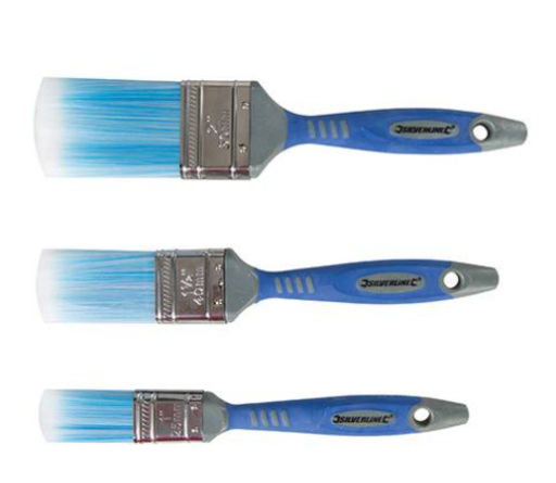 Silverline No-Loss Synthetic Paint Brush Set, 3 pcs Image 2