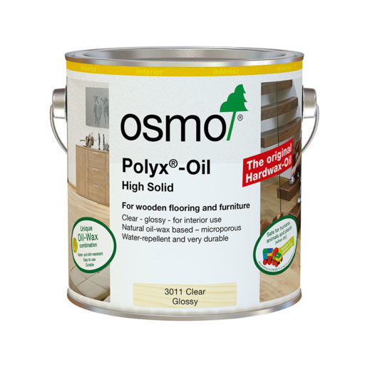 Osmo Polyx-Oil Hardwax-Oil, Original, Glossy Finish, 2.5L