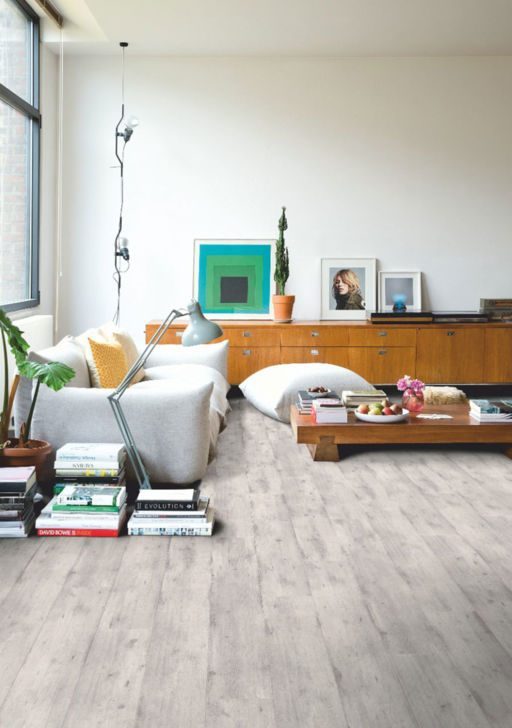 QuickStep Impressive Concrete Wood Light Grey Laminate Flooring, 8mm
