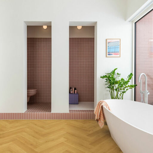 QuickStep Impressive Design, Cumin Oak Herringbone Laminate Flooring, 131x8x655mm Image 4