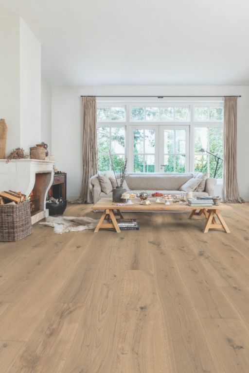 QuickStep Massimo Cappuccino Blonde Oak Engineered Flooring, Extra Matt Lacquered, 260x13.5x2200mm