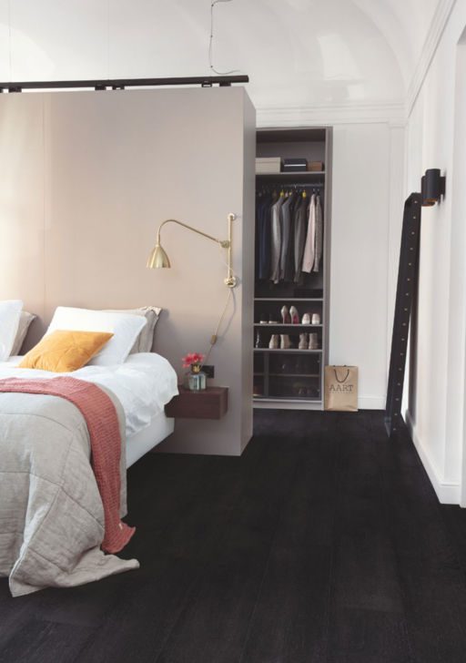 QuickStep Capture Painted Black Oak Laminate Flooring, 9mm