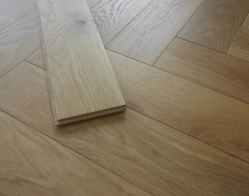 Tradition Engineered Oak Parquet Flooring, Herringbone, Brushed & Matt Lacquered, 125x14x600mm