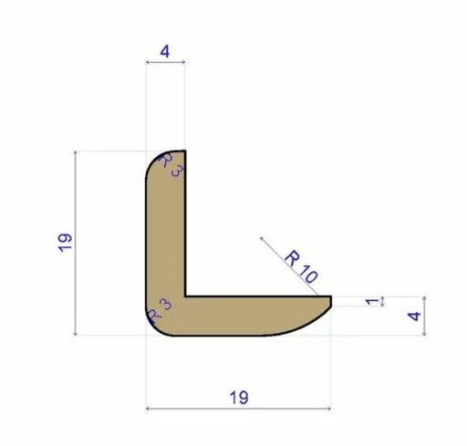 Traditions Solid Oak Corner Bead, Unfinished, 19x19mm, 0.9m Image 2